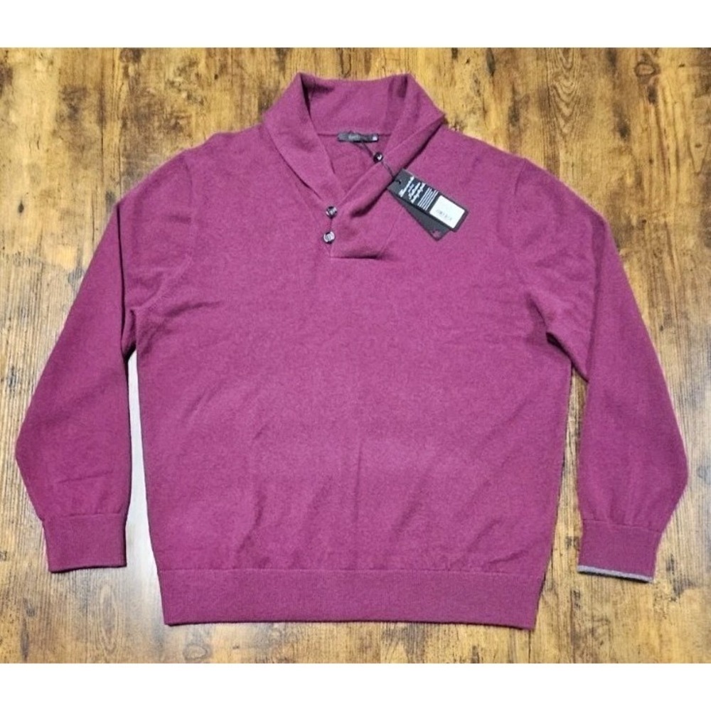 Greyson Golf Cashmere Sweater Mens Size XL 936 Hawkeye Burgundy NWT